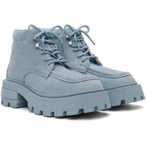 Eytys Tribeca Lace-Up Boots 36 US 6 Womens Sky Blue